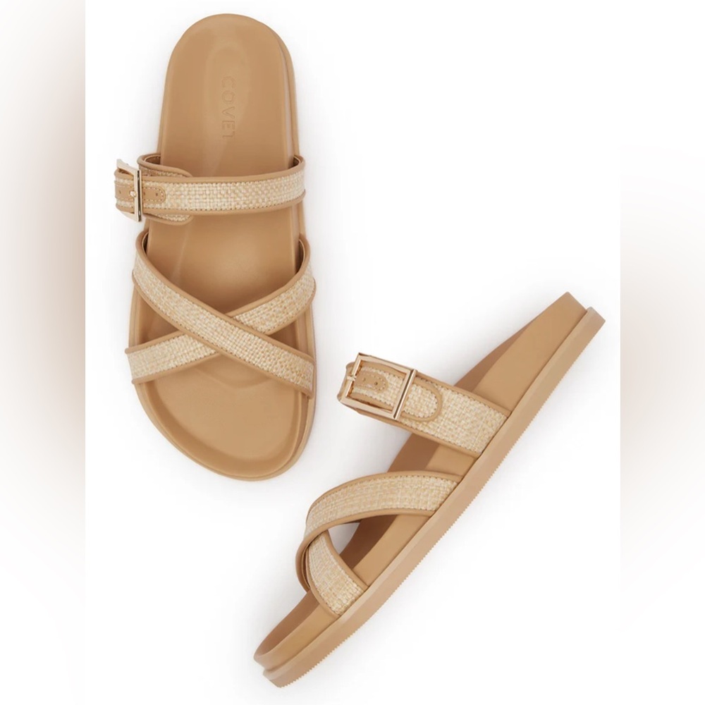 Covet BRIELLE Natural Slide Sandals 40